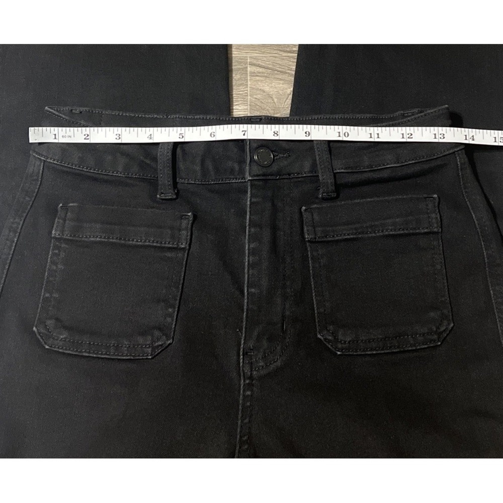 Judy Blue High Waisted Patch Pocket Straight Leg Black Jeans SZ 5/27 (27x33) - Picture 5 of 10